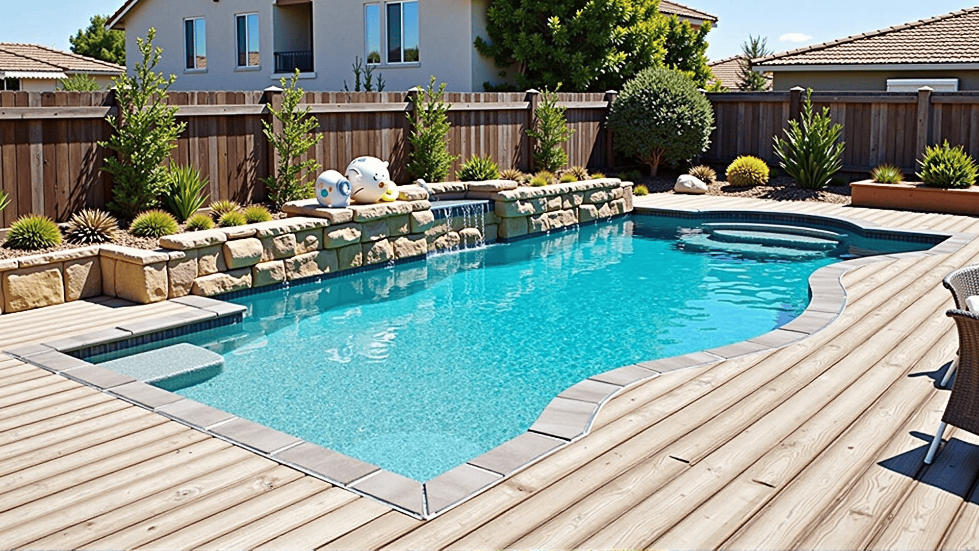 Wooden Pool Fencing