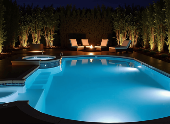 Freeform-Waterfall Pool & Spa